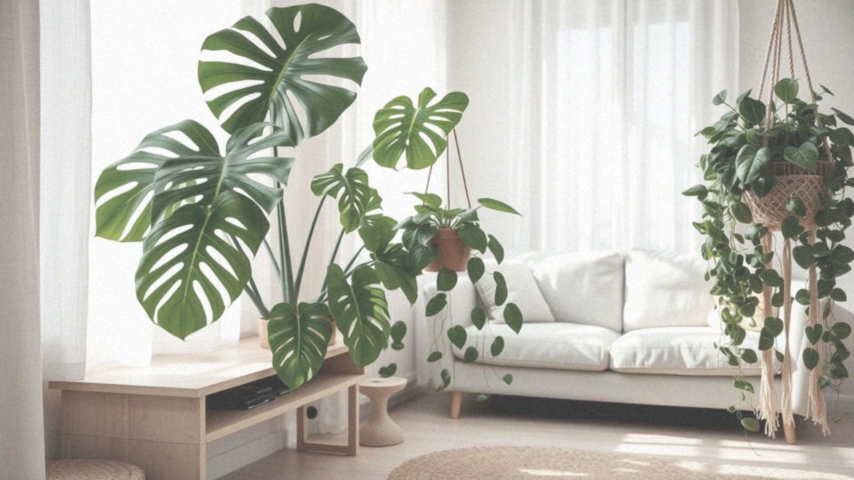 Jakie kompozycje roślinne w stylu urban jungle można stworzyć w salonie?